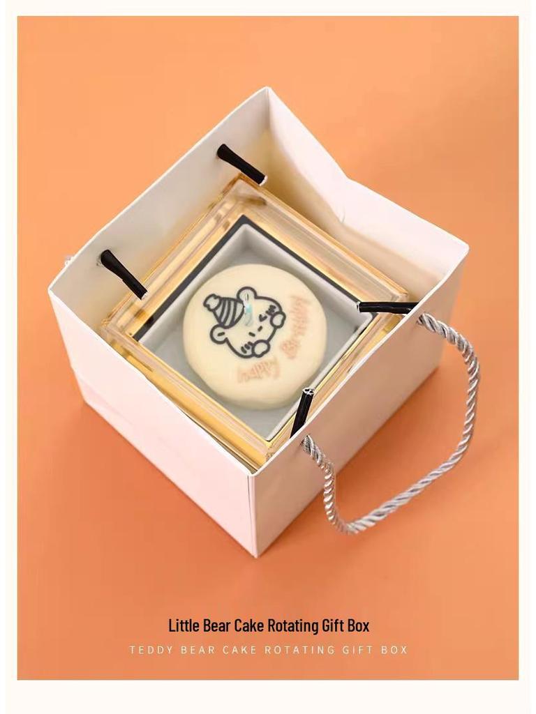 Романтическая вращающаяся шкатулка для кольца в виде маленького медвежонка - Идеальный подарок на день рождения для девушки или жены, Креативный сюрприз и признание