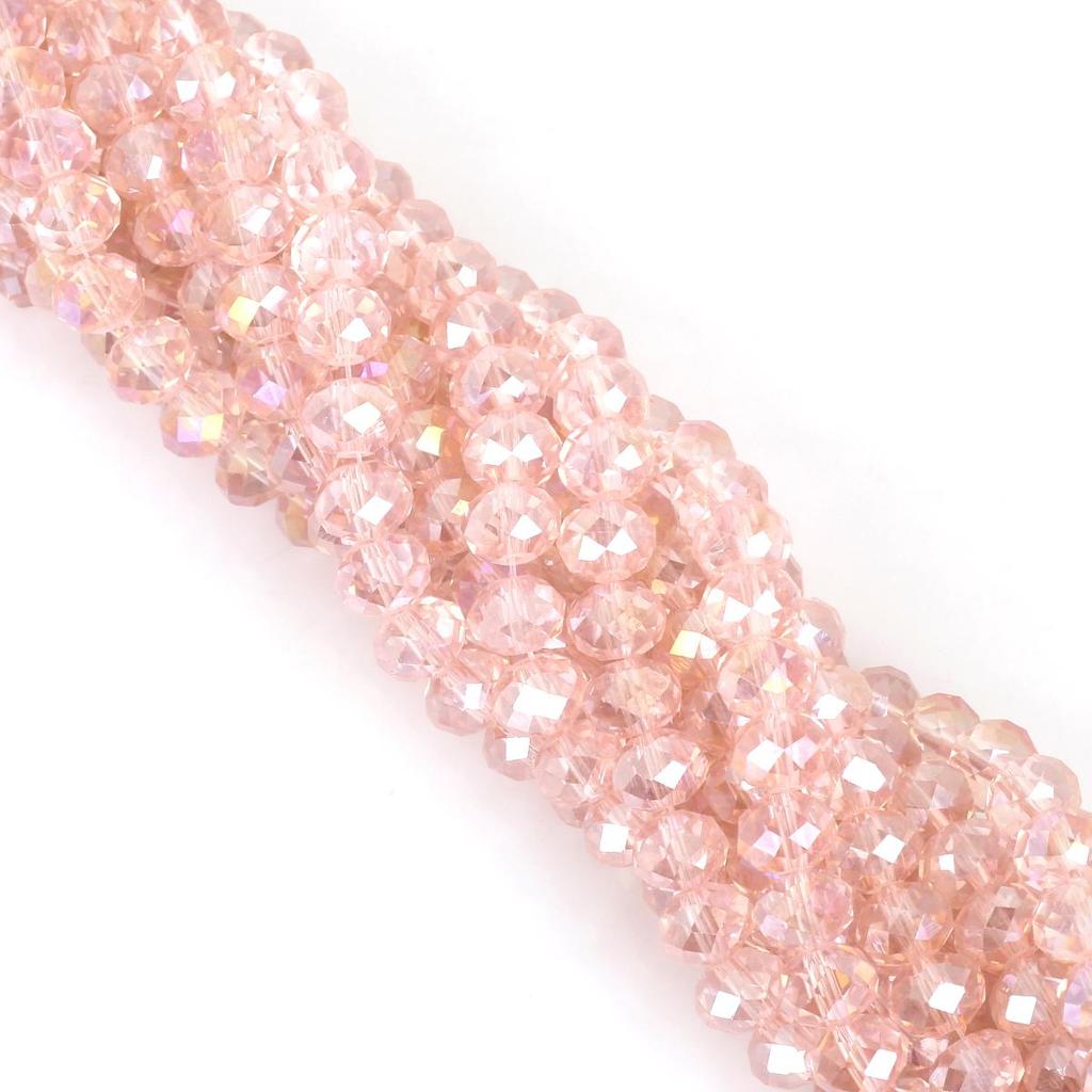 30-200Pcs Rondelle Austria Faceted Crystal Glass Beads Loose Spacer Beads for Jewelry Making