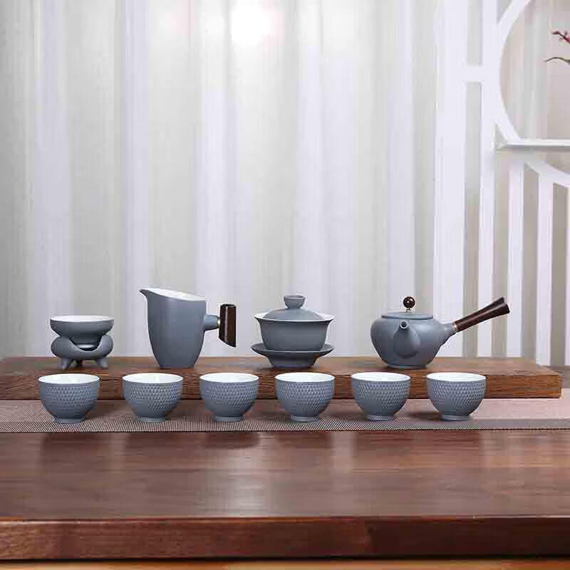 Stone Glaze Ceramic Tea Set (3D Pot)
