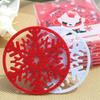 6 шт./лот коврик для чашки веселые рождественские украшения снежинки коврик для чашки нетканый материал поднос для ужина