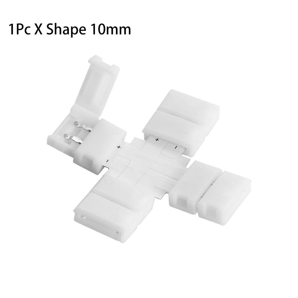 1/5/10Pcs New Clip-on Coupler Solderless 2Pin PCB LED Strip Connector 8mm 10mm