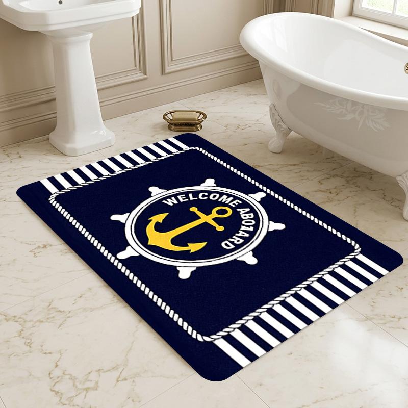 Nautical Welcome Living Room Nonslip Area Rug Soft Carpet For Bedroom Game Playroom Sofa Office Home Decor Doormat Christmas Gift C9261725