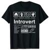 Humor Quotes Fitness Neutral Round Neck High Quality T-shirt Humor Introvert Joke Introvert Cotton T-shirt Genderless Top