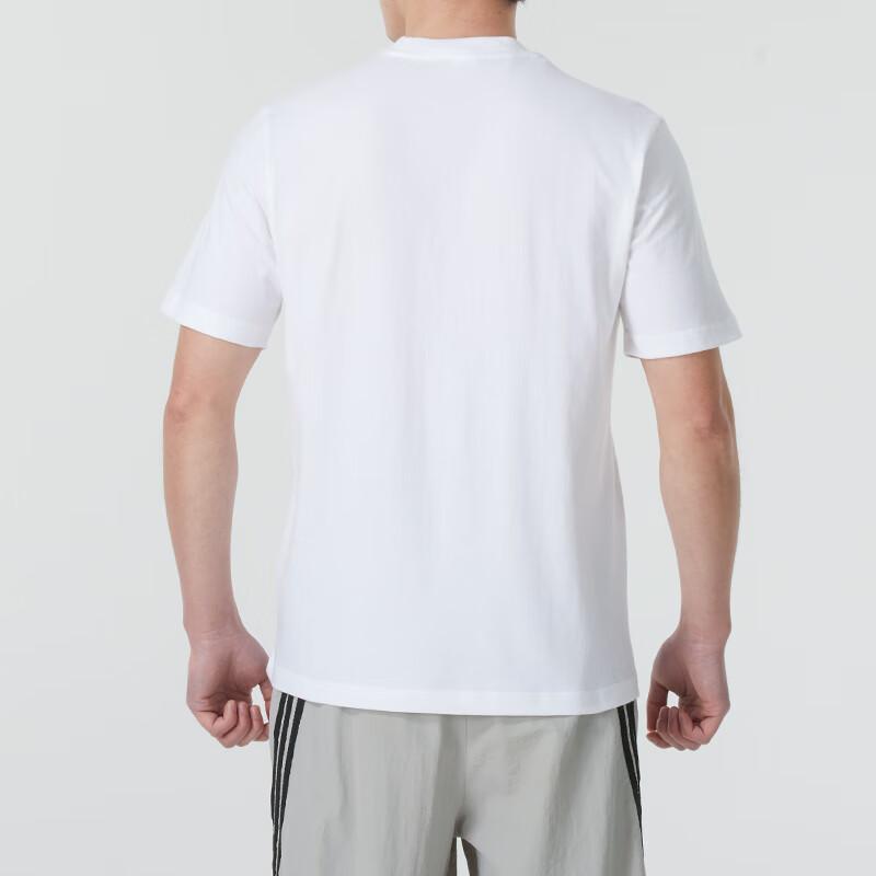 Adidas Essentials Single Jersey Logo Вышитый круглый вырез Пуловер с коротким рукавом Футболка Мужские футболки Белый Черный JY8561