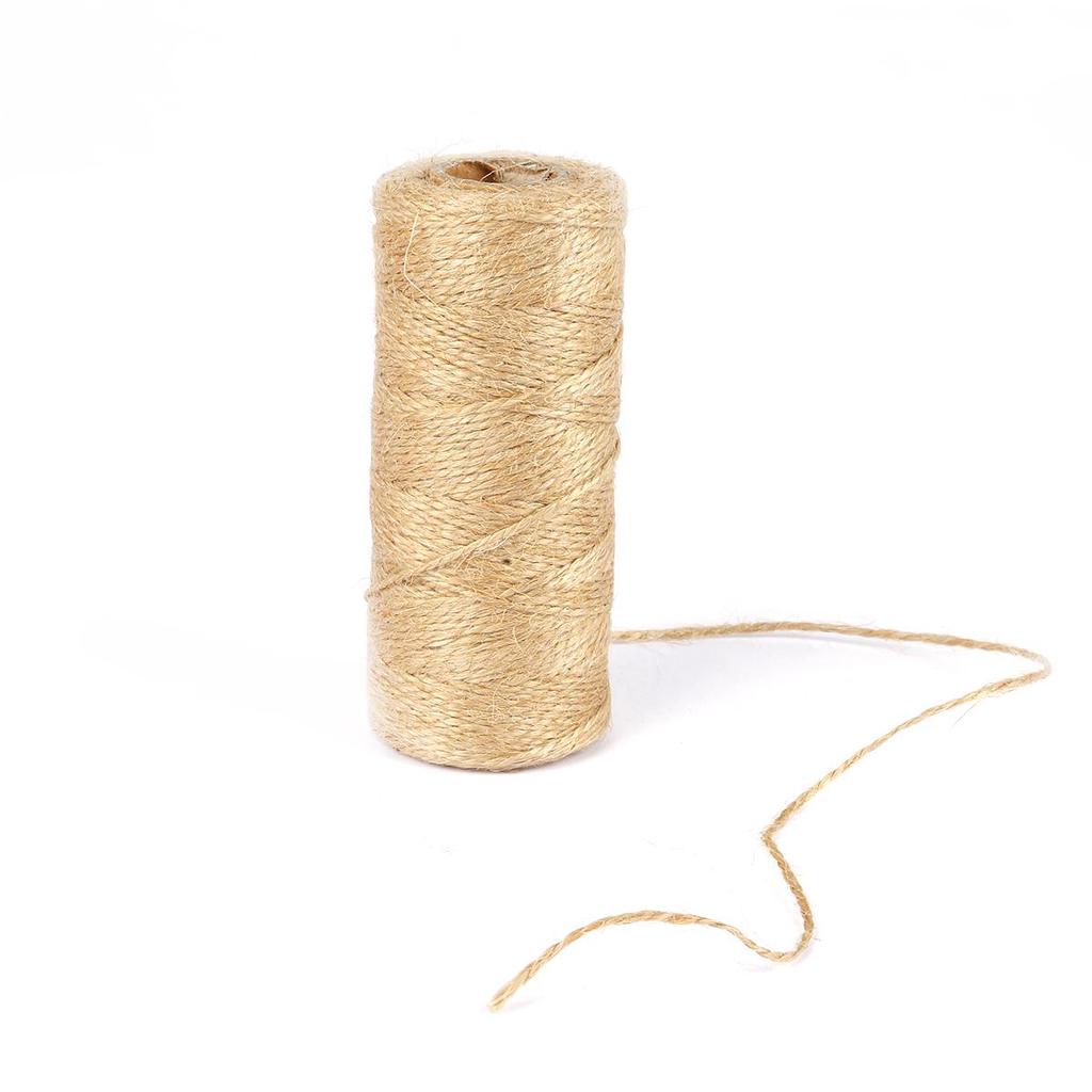 100m Natural Jute Twine Burlap String Durable Hemp Rope Wedding Gift Wrapping Cords Thread Florists Craft Decor