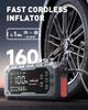 Автомобильный пуско-зарядное устройство 10-в-1 с компрессором, 8000А, 160PSI, PD65W, Портативный пусковой бокс для бензиновых/14л дизельных двигателей