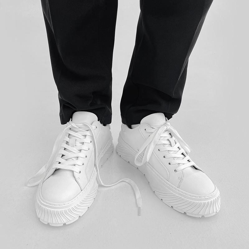 Новые мужские кроссовки на толстой подошве. Модные и универсальные туфли классического черного и белого цвета для взрослых. Повседневная обувь для вечеринок на открытом воздухе.