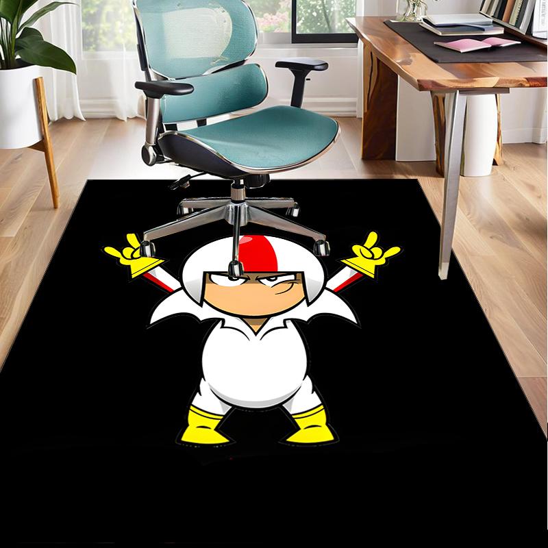 hero With Sword Kick Office Rug Chair Mat, Game Carpet, Suitable for Front Door, Bedroom, Living Room, Desk, Holiday Gift