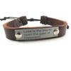 [K7094] - Браслет «Мирный» из коричневой кожи - 1 см