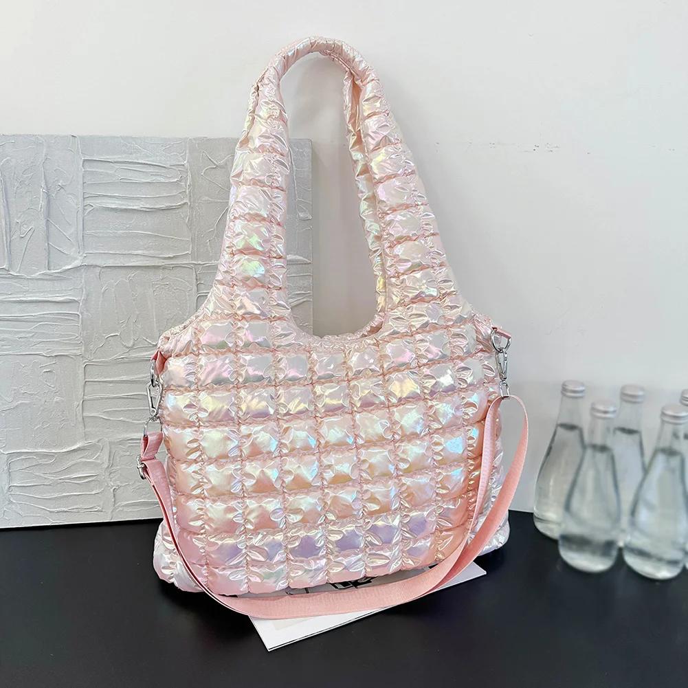 Стеганая сумка-тоут большой вместимости, сумка-хобо на плечо, пуховик, сумки с сетчатой простежкой, дорожные сумки с верхней ручкой, женские сумки через плечо