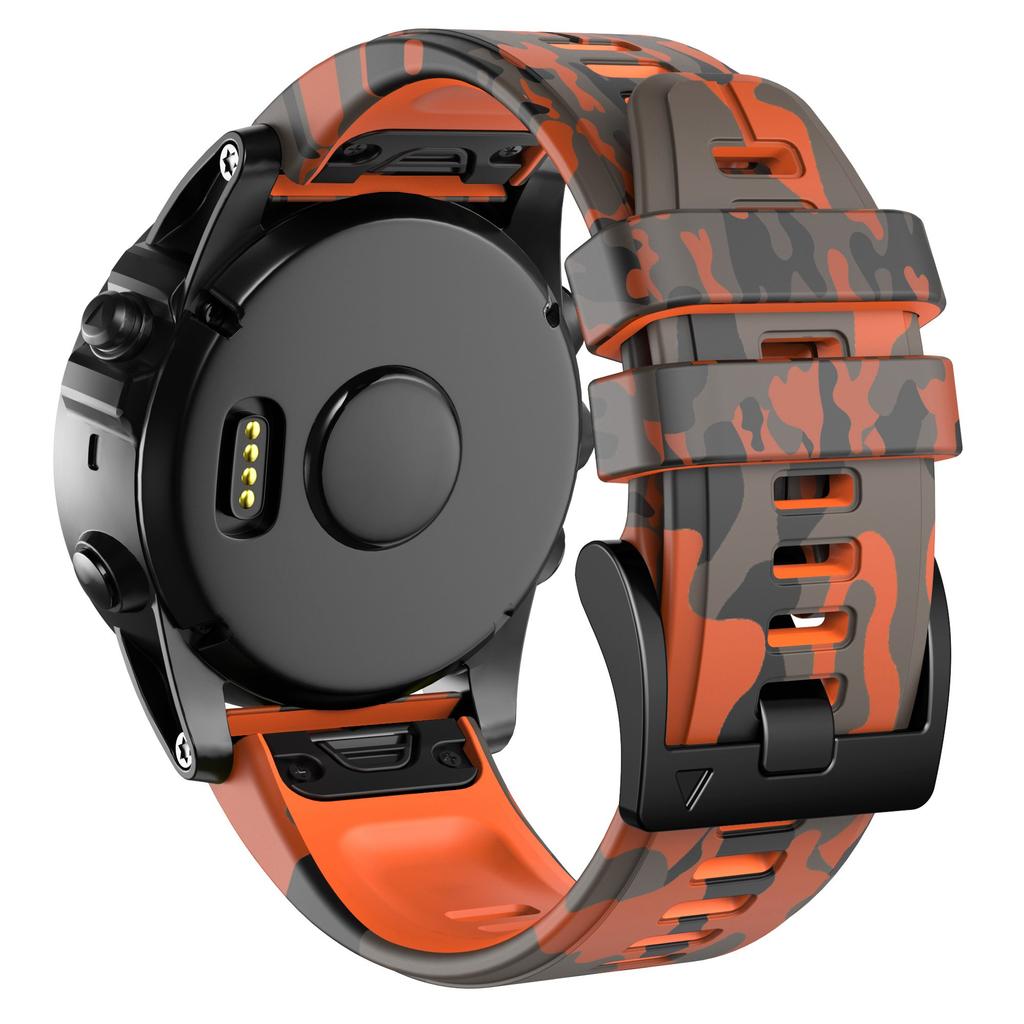 Для Garmin Fenix Enduro/Tactix Delta/Tactix 7 Pro ремешок для часов с печатным рисунком мягкий силиконовый ремешок с быстросъемным креплением 26 мм