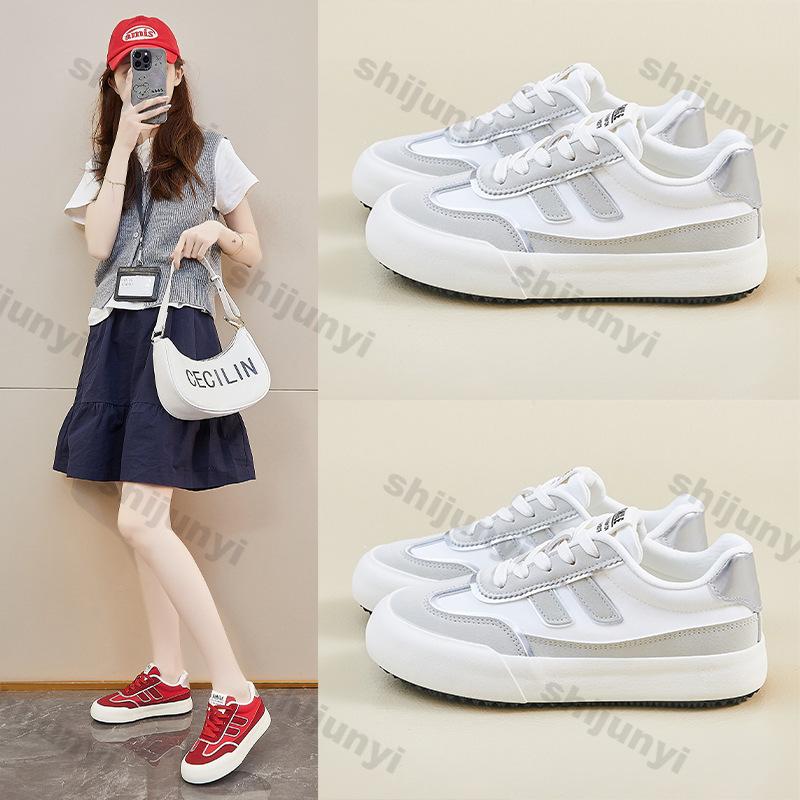 Fashion Women Shoes 2025 Spring Autumn New Breathable Non Slip Platform Sneakers Fashion Comfortable Height Increase Lace-up Casual Shoe