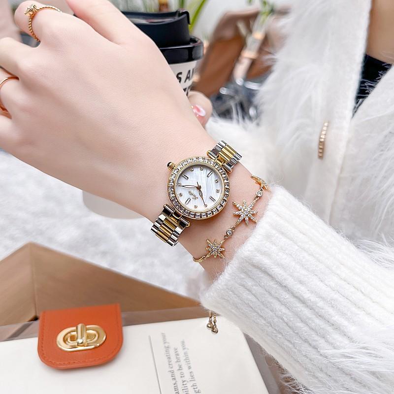 Fashion Women'S Watch Steel Belt Simple Wind Temperament Personalized Quartz Watch Trend Casual