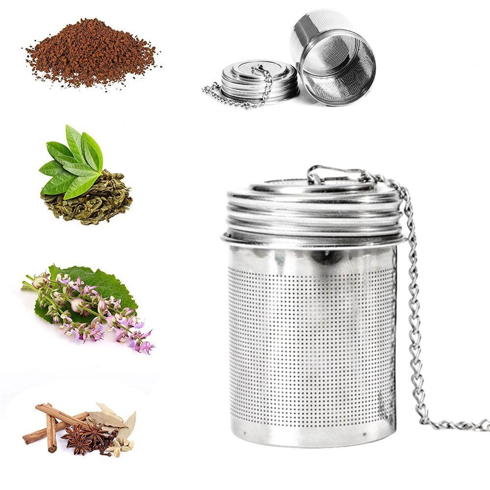 Шар Сверхтонкая сетка Резьбовое соединение с крышкой Заварник для чая Заварник для приготовления пищи Фильтр Ситечко для чая