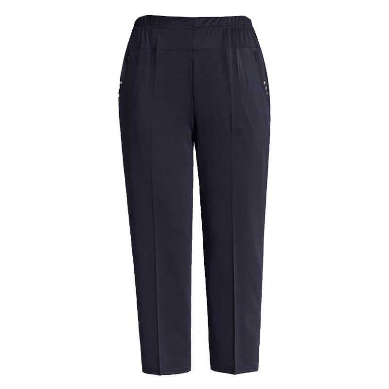 Летние женские брюки среднего и старшего возраста, тонкие эластичные свободные повседневные брюки с высокой талией 5XL, 6XL, 7XL, 8XL, женские прямые брюки