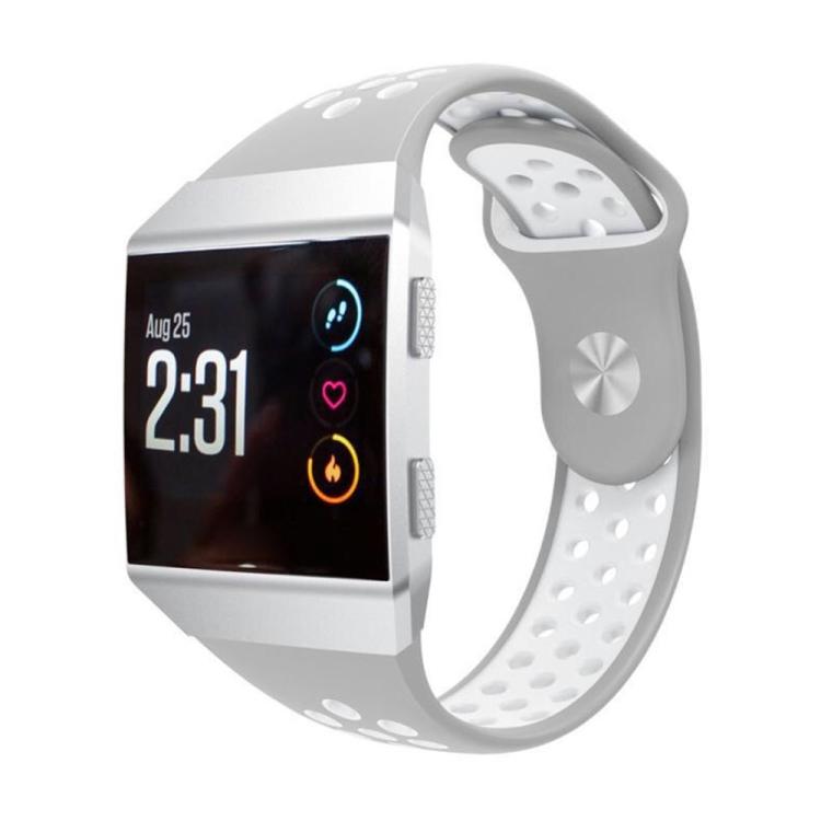 Для Fitbit Ionic Дышащий двухцветный силиконовый ремешок для часов