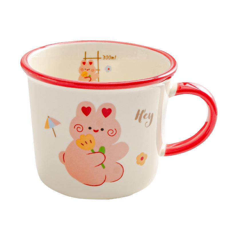 Comic Cartoon Animal Ceramic Large Capacity Breakfast Cup Household Mug Milk Cup Oatmeal Cup High Appearance