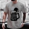 Men's T-shirts Eat Sleep Beer Repeat Funny Graphic Y2k Clothes Beer DAY Drinking Party Tops Plus Size Streetwear Short Sleeve
