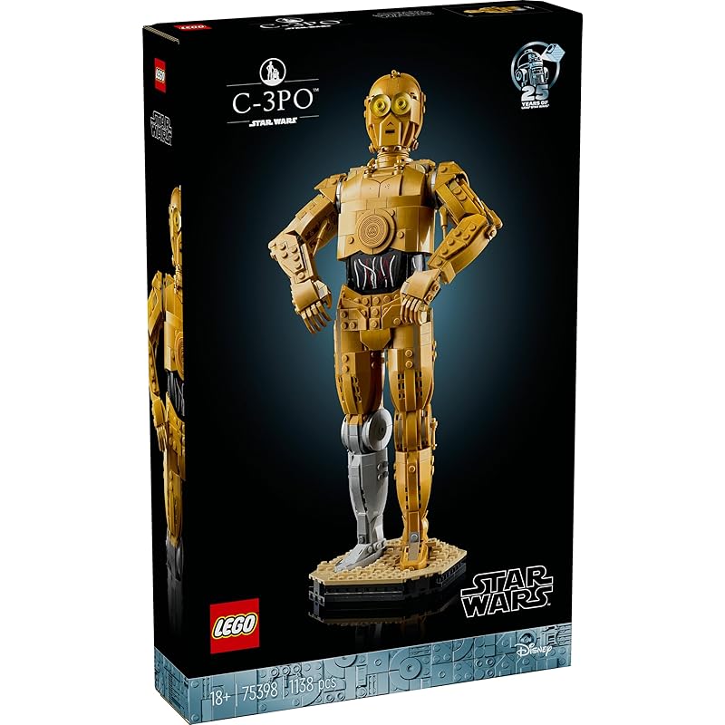 Конструктор LEGO Star Wars C-3PO, 1138 деталей - Идеально подходит для дней рождения, Рождества, Дня матери, Дня отца и других случаев.
