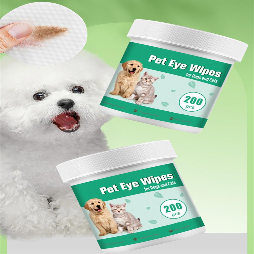 PET Eyes Wipes For Dogs & Cats - Gently Remove Tear Stain, Eye Debris, Discharge, Mucus Secretions  Pet Cleaning Grooming Wipes For Eyes, Wr