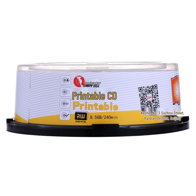 Woodpecker DVD+R DL 8.5GB Печатаемые диски (25-Упаковка)