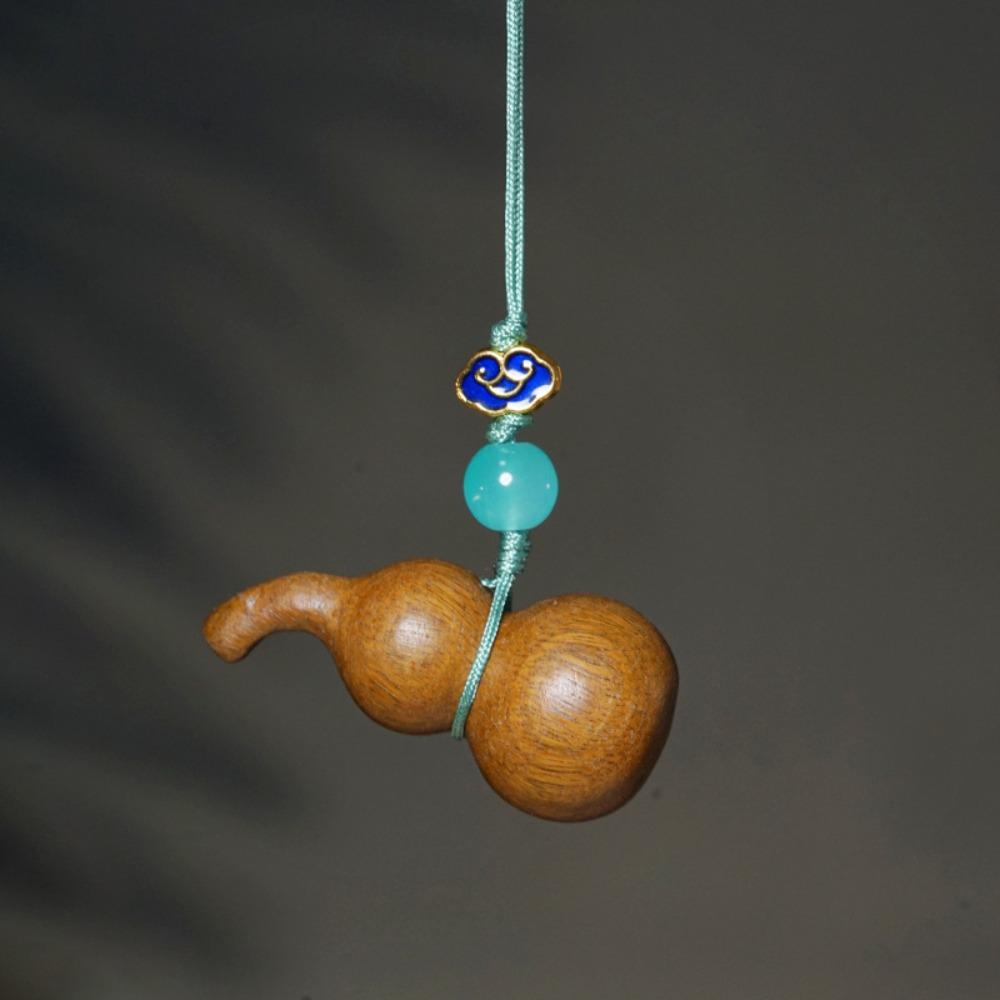 Chinese Style Sandalwood Gourd Keychain Pendant Gourd Car Keychain Wooden Pendant Phone Chain Men