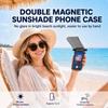 Mobile Phone Rain & Sun Cover Anti-reflective Foldable 360° Rotatable for Outdoor Delivery Rider Phone 