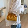 Handbag Slouchy Hobo Bags Large Capacity Solid Color Tote Bag Suede Pleated Cloud Bag  Travel