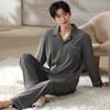 Немецкая бархатная пижама мужская осенне-зимняя тонкий бархат длинный рукав можно носить на улице большой размер термобелье костюм
