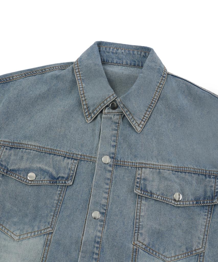 MUCENT Country Roll-Up Denim Short Sleeve Shirt (2 Colors)