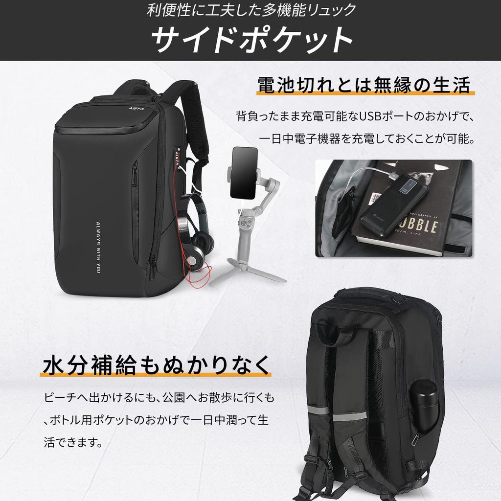 Business Waterproof Laptop 17 Inch Large A4 Multiple Mountain Unisex [AISFA] Backpack, Men's Rucksack, Rucksack, Rucksack, Bag, PC, 30L, Capacity,