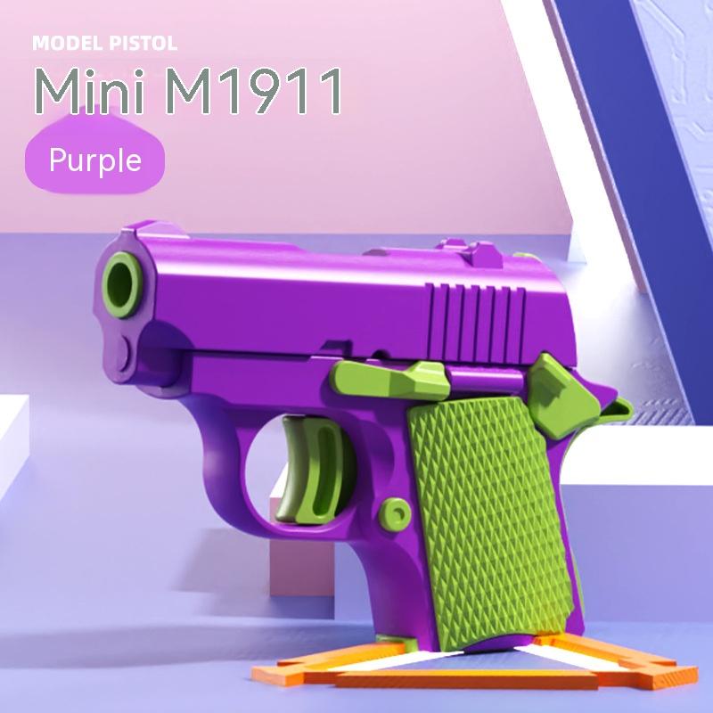 1911 Pistol 3D Printing Reverse Blowback Rifle Mini Decompression Plastic Pistol Toy Guns for Christmas Birthday Gift