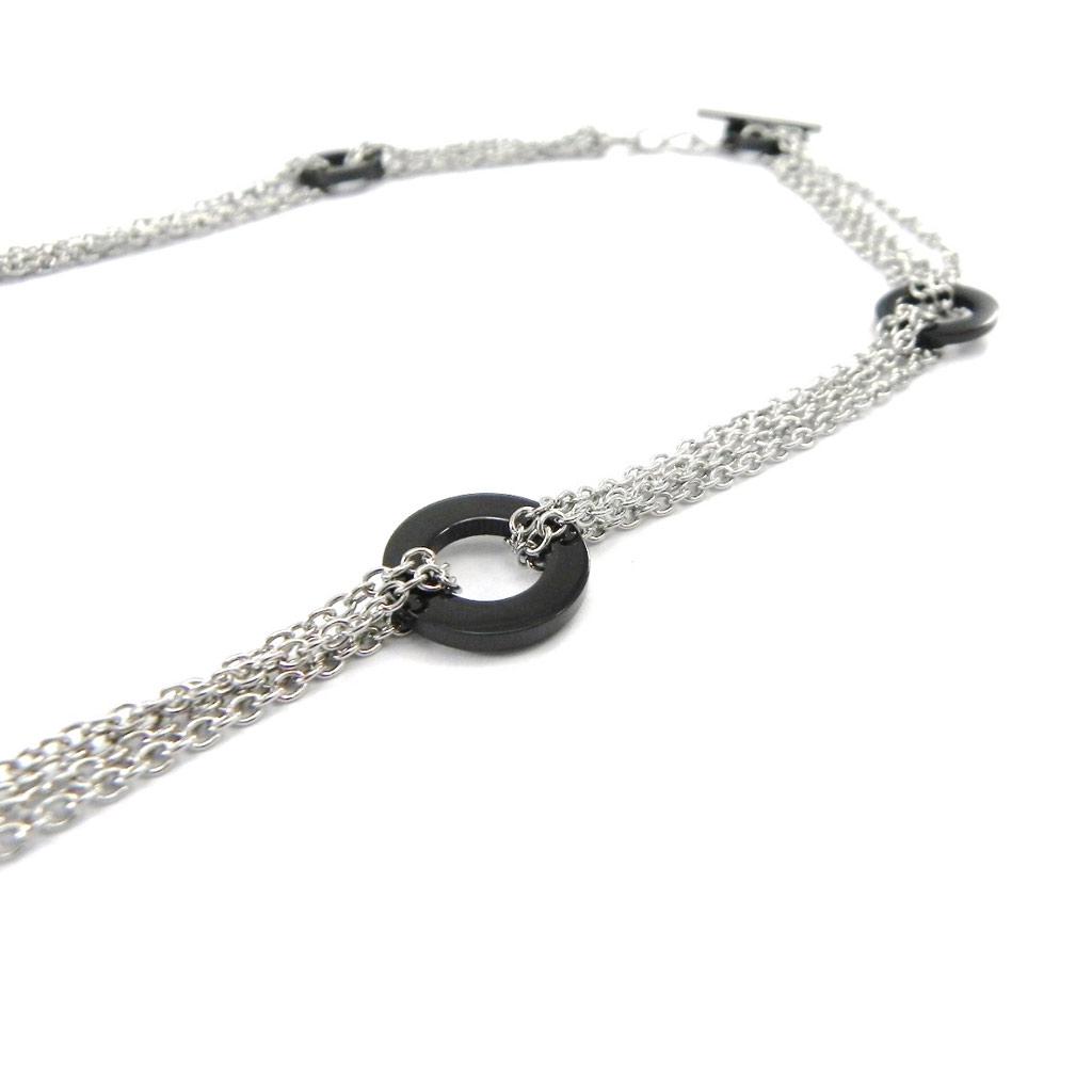 Les Trésors De Lily [I1139] - Колье «Хореография» из стали с рутением, 11 мм.