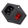 15A AC Power Socket 3Pin Boat Rocker Switch Fuse Switch AC Power Outlet  for 3D Printer
