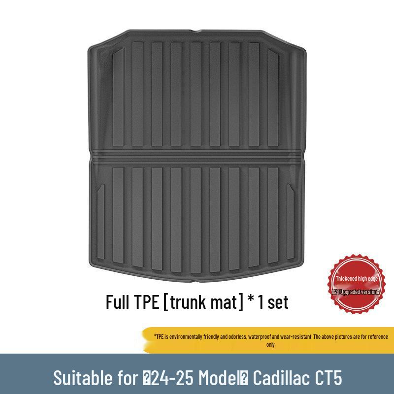 Экологичные коврики для пола и коврик в багажник из ТПЭ для Cadillac CT5 2024-2025