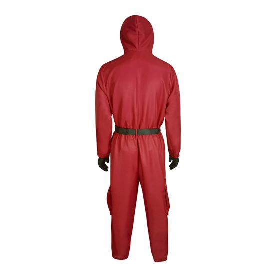 1 Set Jumpsuit with Belt And Gloves for Adults And Children Loose Pockets Zipper Closure One-piece Outfit Cartoon Cosplay Costume