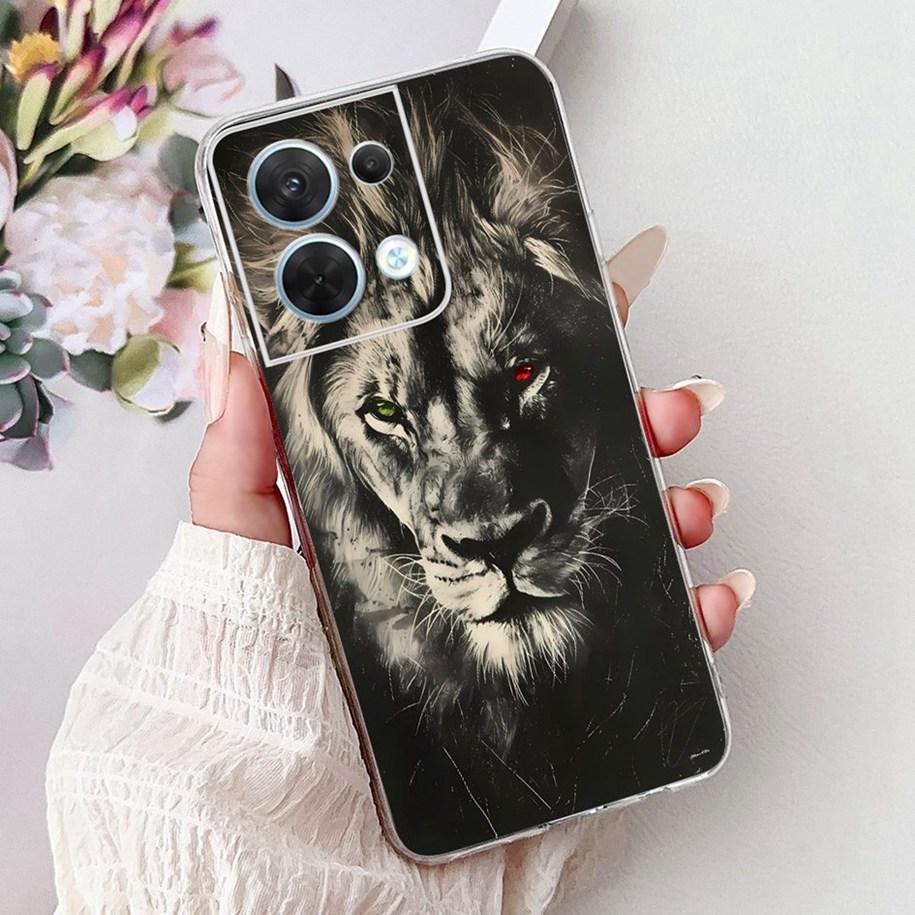 For OPPO Reno 8 Case CPH2359 Cover Cute Cartoon Cat Carp Lion Soft Silicone Shockproof Bumper For OPPO Reno8 Pro 5G CPH2357 Capa