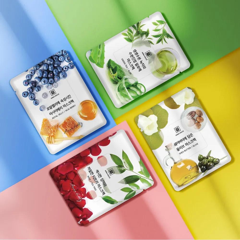 Anna Holtz High-Moisture Gel Hydration Mask Pack (4 Types, 20 Sheets) Anti-wrinkle Functional Cosmetics