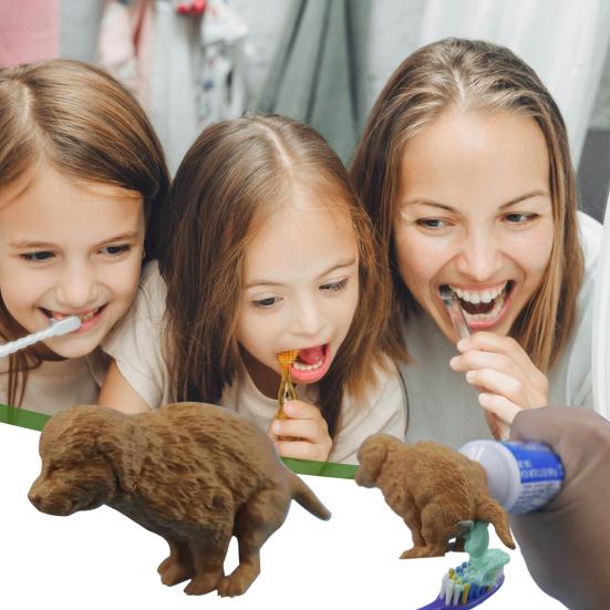 Pooping Dog Toothpaste Topper Funny Toothpaste Cap Puppy Toothpaste Dispenser Toothpaste Squeezer Gag Gift for Friends