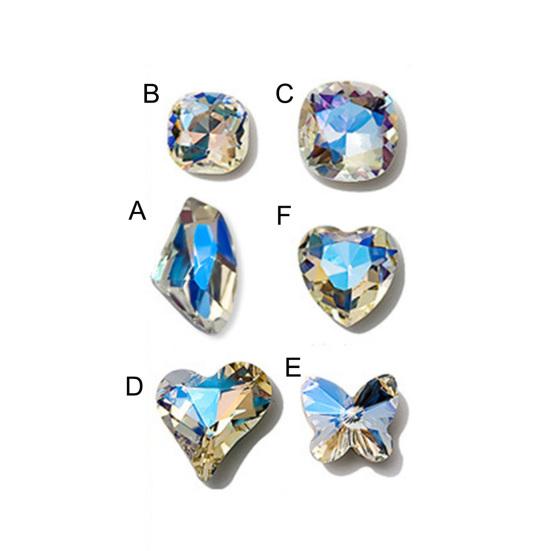 20Pcs Shaped Rhinestone Exquisite DIY Lightweight Moonlight Pointed Bottom Nail Rhinestone