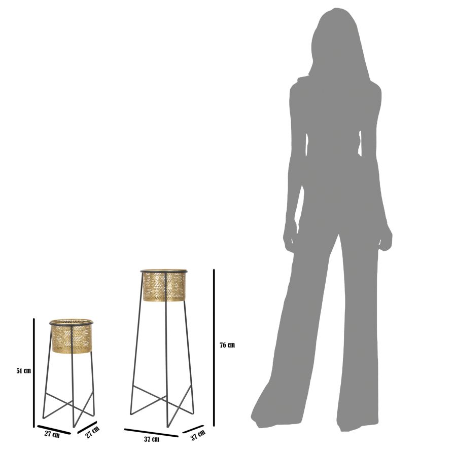 Подставка для цветов Пара Exy См Ø 37X76-27X51