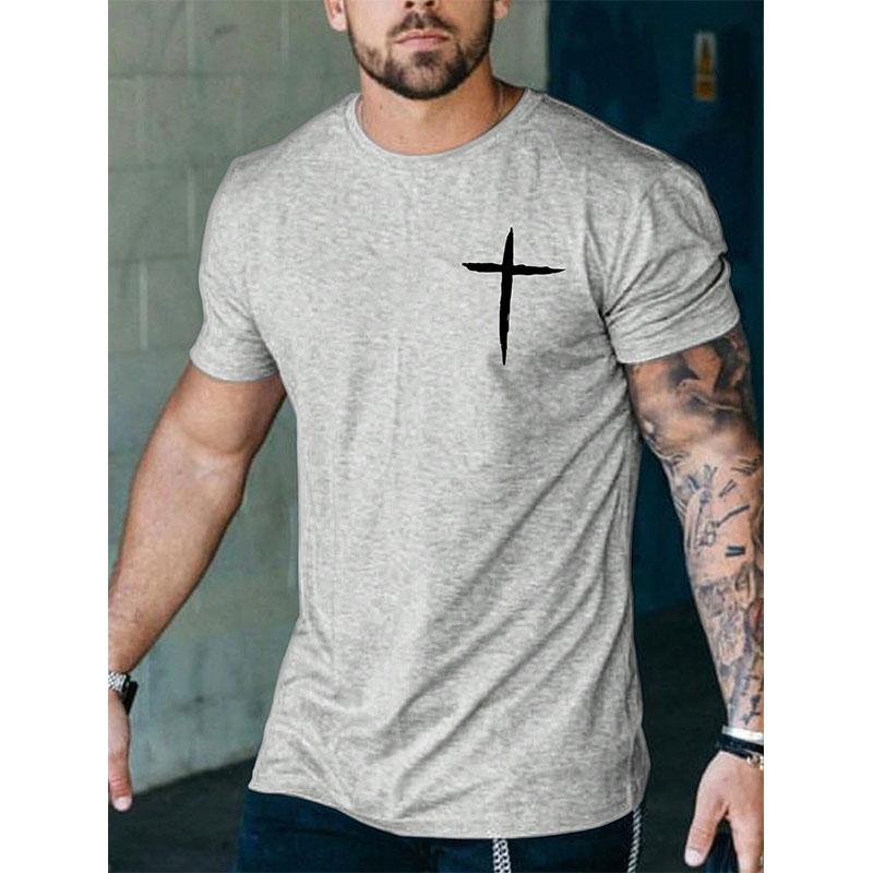 Fashionable and Simple Summer Trend Streetwear Mens Tshirt with Hiphop Style Loose and Breathable Pure Cotton Mens Clothing
