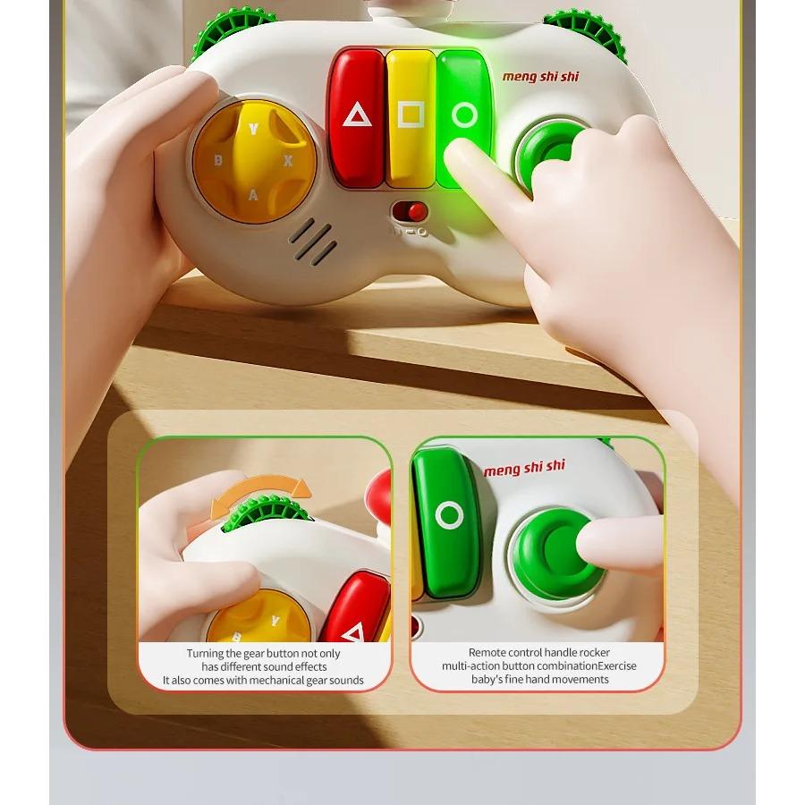 Световые и музыкальные развивающие доски для малышей, сенсорные игры Монтессори, кнопки, имитация контроллера, камера, пианино, образовательная дорожная игрушка, подарок