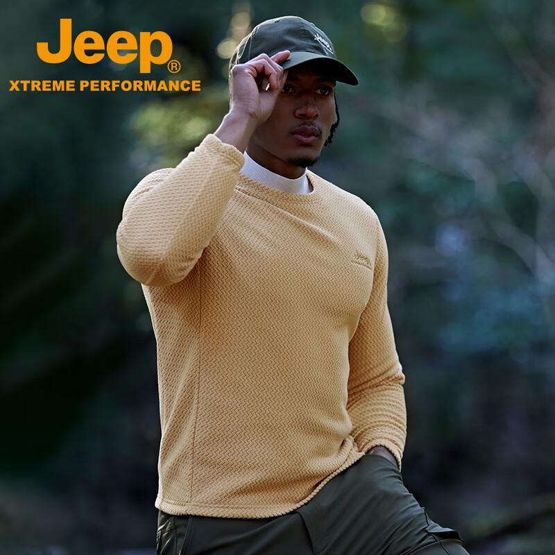 Jeep Мужской утолщенный флисовый пуловер
