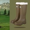 Женские водонепроницаемые и нескользящие резиновые сапоги с высоким голенищем, модная обувь для дождя, специальные ботинки для дождя, резиновые сапоги с длинным голенищем