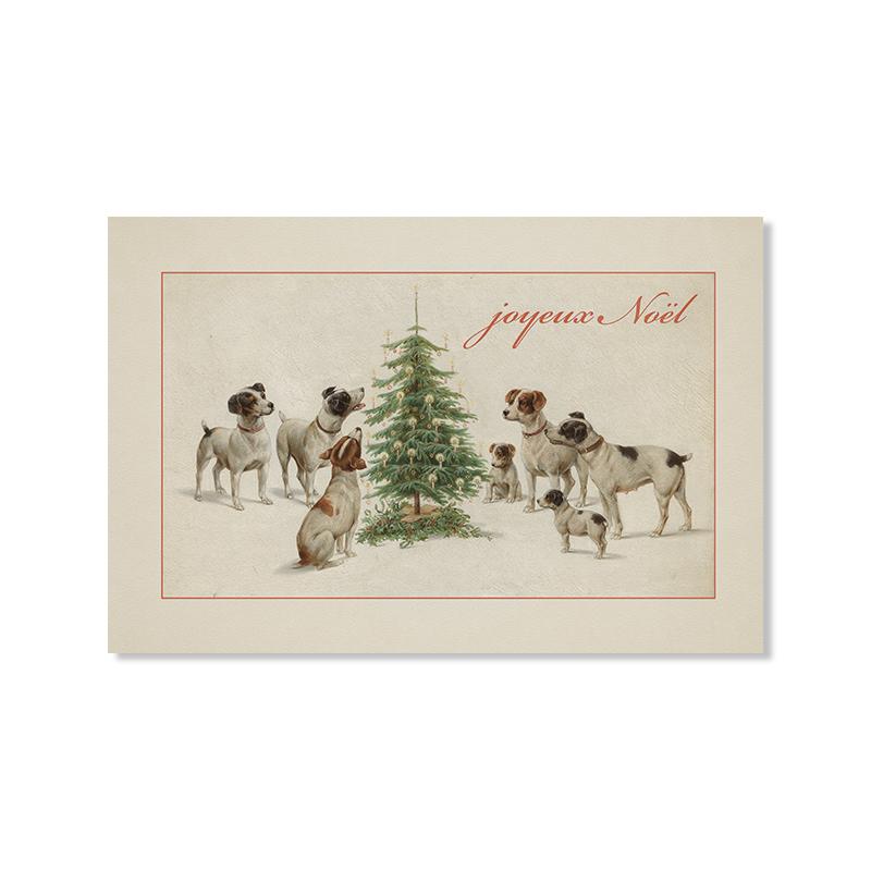 Рождественская галерея настенных художественных принтов, деревенская зимняя масляная живопись, холст, постер, праздничные декоративные настенные картины, декор стен в стиле фермерского дома