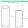 Clear Acrylic Flower Vases, 20x10 and 25x12cm. Cylindrical vase made of unbreakable plastic for floral arrangements, wedding centerpieces, and DIY pro