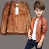 Winter Padded Boys Leather Jacket Leather Jacket 2-15 Years Old Boys Baby Leather Jacket Children's Tops