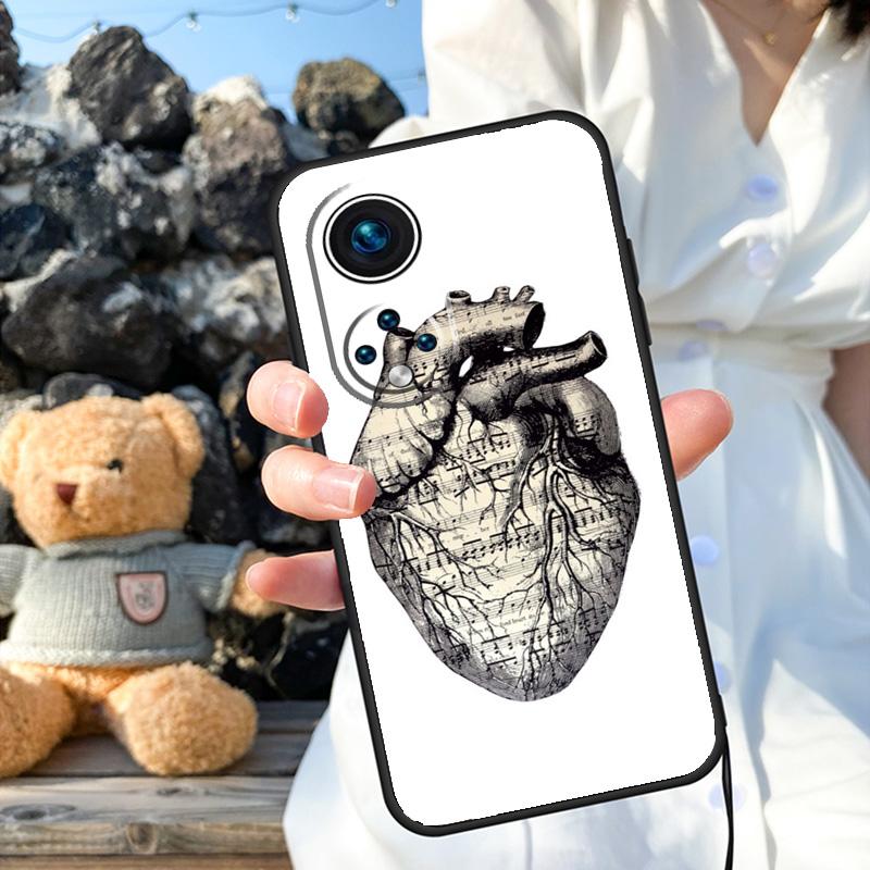 Anatomical Heart Anatomy Case For Honor X8a X9a X6a X7a X6 X7 X8 X9 X9b X8b Honor 70 50 90 Lite Magic 5 6 Pro Cover