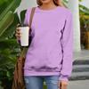 Women's Fashion Casual Round Neck Loose Long Sleeve Solid Color Sweatshirt